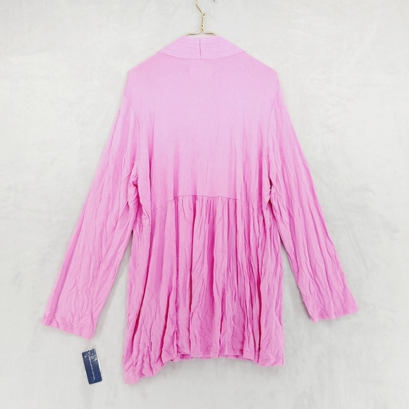 New Completely Me By Liz Lange Fucshia Open Front Metal Clasp Cardigan P2549 - Picture 5 of 8